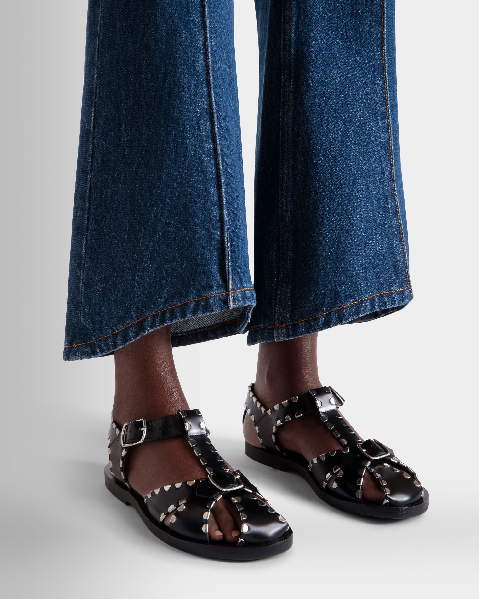Pantalone Denim In Cotone Navy Blue - Donna - Bally - 02