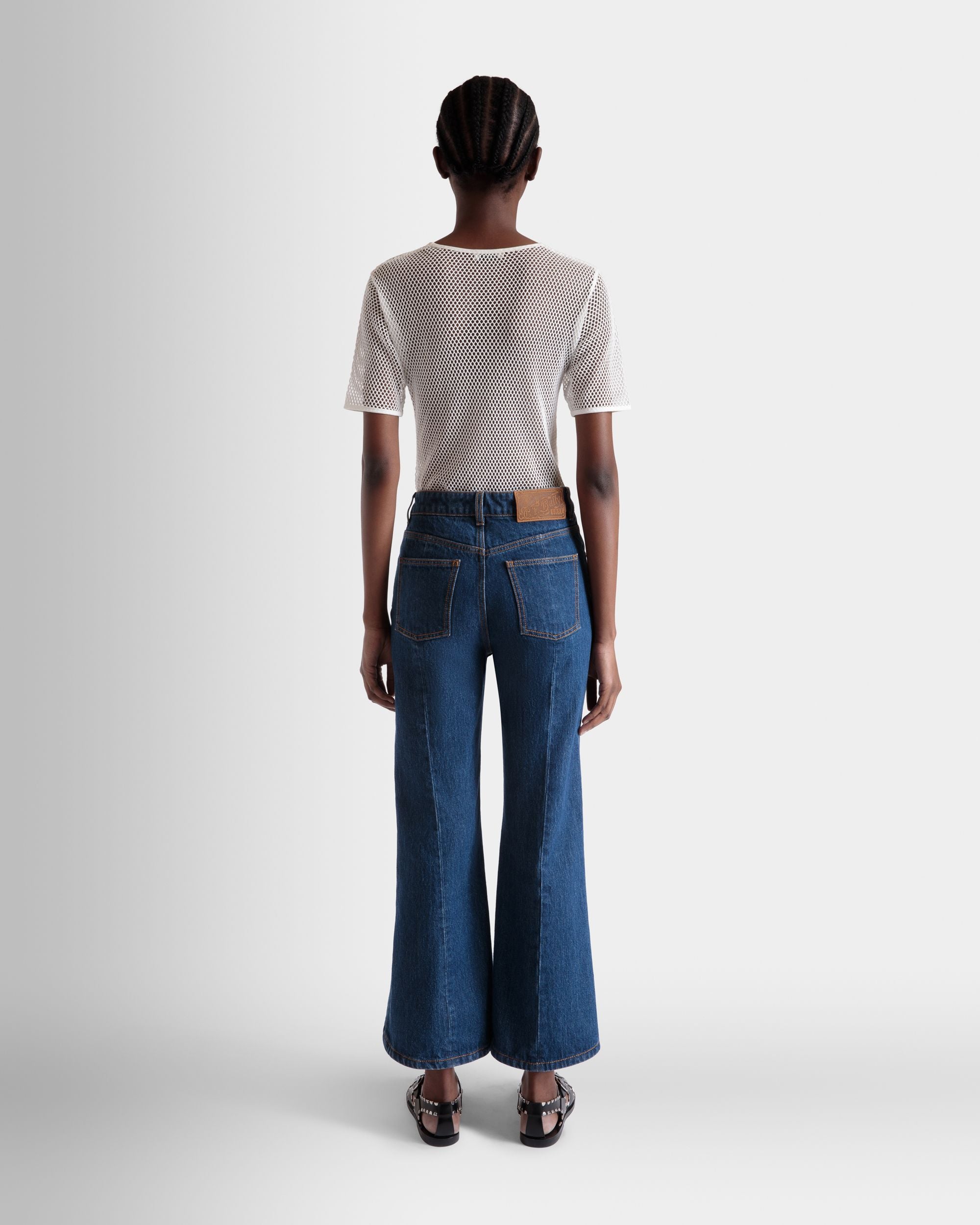 Pantalone Denim In Cotone Navy Blue - Donna - Bally - 05
