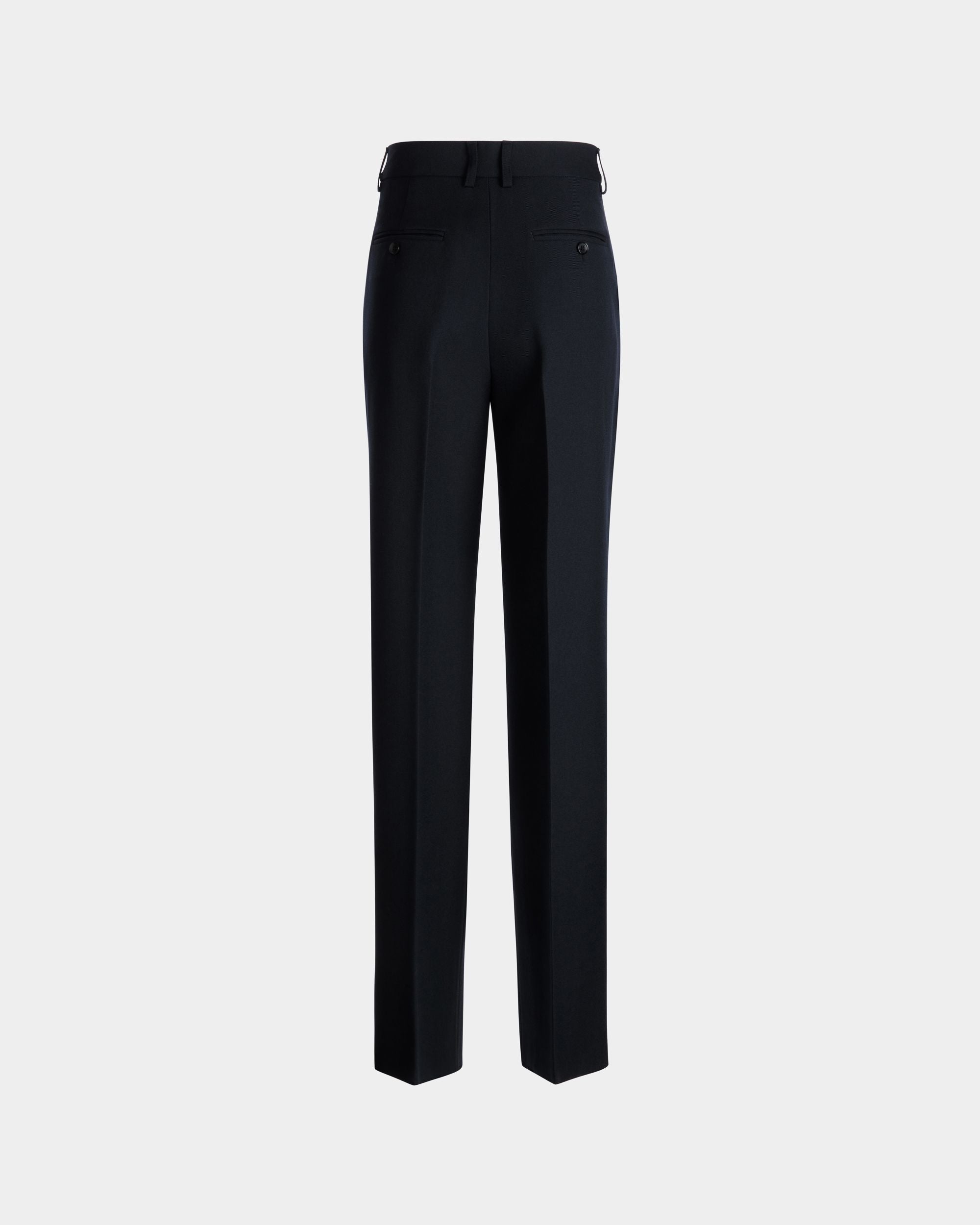 Pantalone Sartoriale In Lana Navy Blue - Donna - Bally - 01